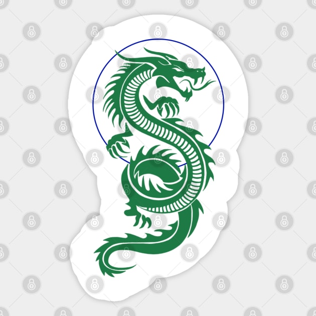 Emerald Dragon Sticker by naftem